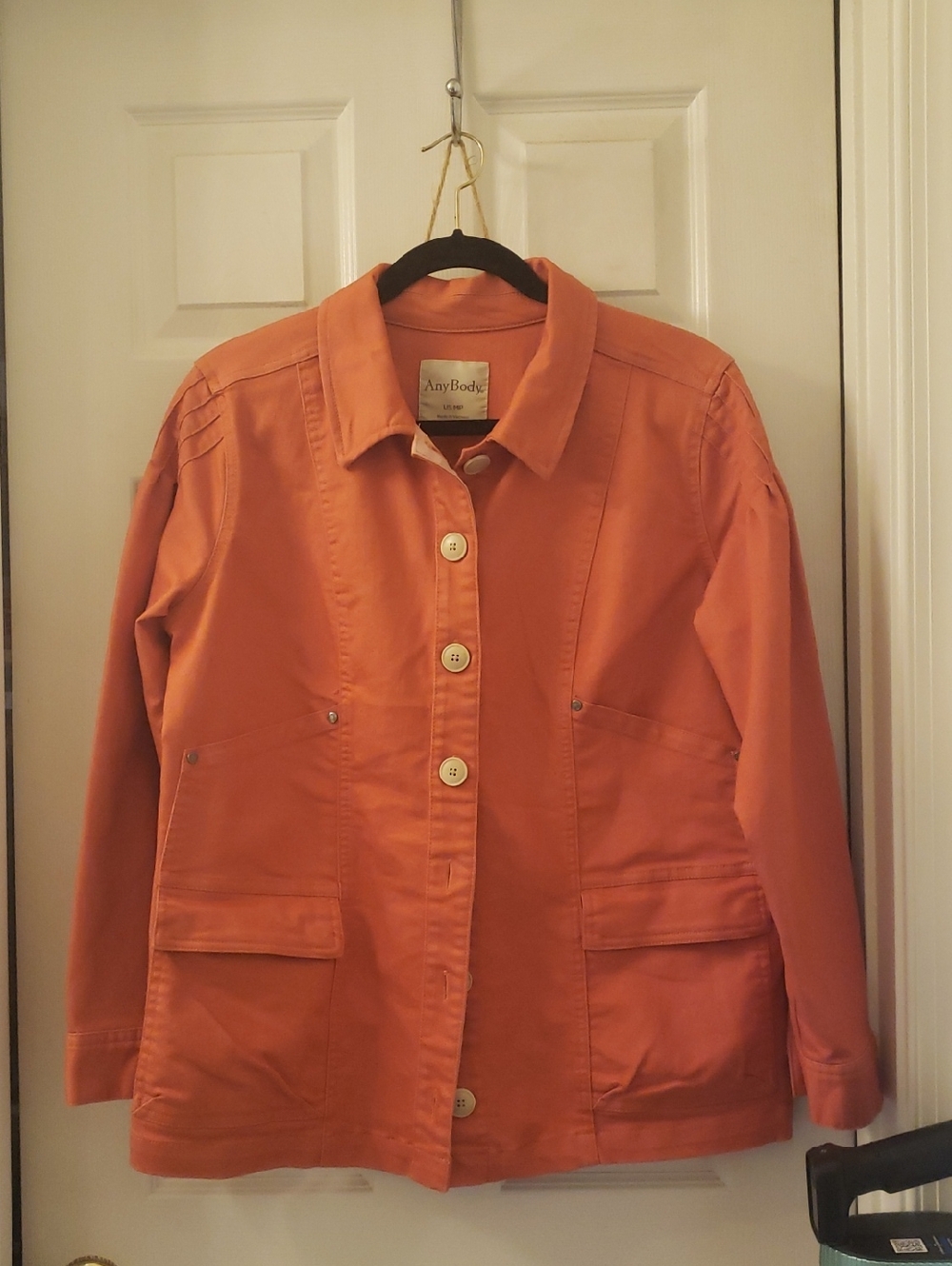 AnyBody Rust-Orange Cotton Utility Jacket